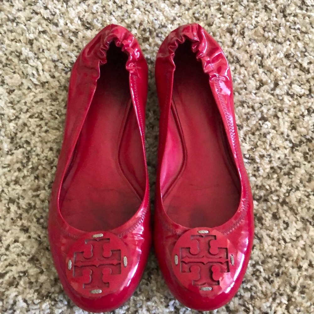 Tory Burch Patent Leather Reva Flats